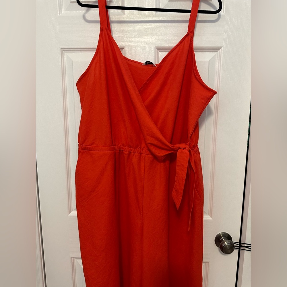 Reitmains  Elegant Red Wrap romper - with pockets